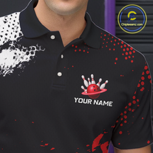 Load image into Gallery viewer, Red Custom Bowling Shirts for Women Men Bowling Jersey Polo&amp;1/4 Zip Shirt for Team MBL224