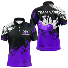 Load image into Gallery viewer, Purple Custom Bowling Shirts for Women Men Bowling Jersey Polo&amp;1/4 Zip Shirt for Team MBL224