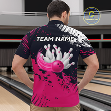 Load image into Gallery viewer, Pink Custom Bowling Shirts for Women Men Bowling Jersey Polo&amp;1/4 Zip Shirt for Team MBL224