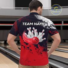 Load image into Gallery viewer, Red Custom Bowling Shirts for Women Men Bowling Jersey Polo&amp;1/4 Zip Shirt for Team MBL224