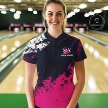 Load image into Gallery viewer, Pink Custom Bowling Shirts for Women Men Bowling Jersey Polo&amp;1/4 Zip Shirt for Team MBL224