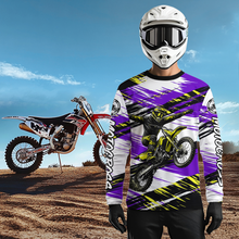 Load image into Gallery viewer, Custom Purple Motocross Jersey for Men Kid Women Dirt Bike Racing Jersey Riding Shirt XM480