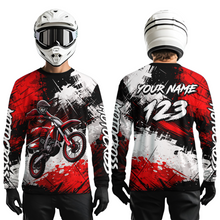 Load image into Gallery viewer, Custom Red Motocross Jersey for Kid Adult Dirt Bike Shirts Men Women Riding Shirt XM491