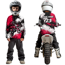 Load image into Gallery viewer, Custom Pink Motocross Jersey for Kid Adult Dirt Bike Shirts Men Women Riding Shirt XM491