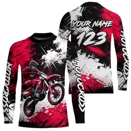 Custom Pink Motocross Jersey for Kid Adult Dirt Bike Shirts Men Women Riding Shirt XM491