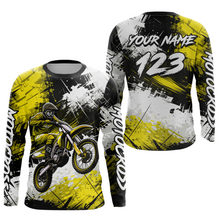 Load image into Gallery viewer, Custom Yellow Motocross Jersey for Kid Adult Dirt Bike Shirts Men Women Riding Shirt XM491