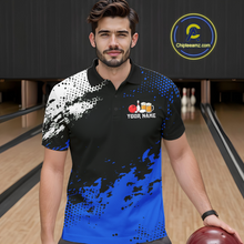 Load image into Gallery viewer, Blue Funny Beer Bowling Shirts for Team Women Men Bowling Polo&amp;1/4 Zip Bowl League MBL254