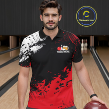 Load image into Gallery viewer, Red Funny Beer Bowling Shirts for Team Women Men Bowling Polo&amp;1/4 Zip Bowl League MBL254