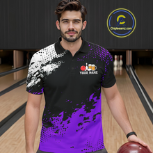Load image into Gallery viewer, Purple Funny Beer Bowling Shirts for Team Women Men Bowling Polo&amp;1/4 Zip Bowl League MBL254