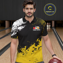 Load image into Gallery viewer, Yellow Funny Beer Bowling Shirts for Team Women Men Bowling Polo&amp;1/4 Zip Bowl League MBL254