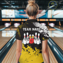 Load image into Gallery viewer, Yellow Funny Beer Bowling Shirts for Team Women Men Bowling Polo&amp;1/4 Zip Bowl League MBL254