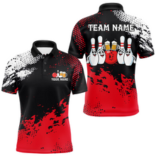 Load image into Gallery viewer, Red Funny Beer Bowling Shirts for Team Women Men Bowling Polo&amp;1/4 Zip Bowl League MBL254