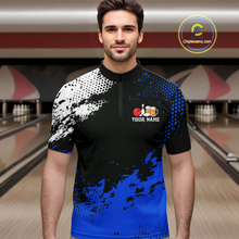 Load image into Gallery viewer, Blue Funny Beer Bowling Shirts for Team Women Men Bowling Polo&amp;1/4 Zip Bowl League MBL254