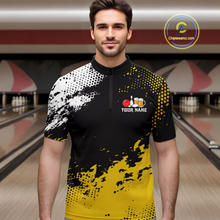 Load image into Gallery viewer, Yellow Funny Beer Bowling Shirts for Team Women Men Bowling Polo&amp;1/4 Zip Bowl League MBL254