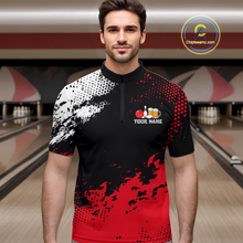 Load image into Gallery viewer, Red Funny Beer Bowling Shirts for Team Women Men Bowling Polo&amp;1/4 Zip Bowl League MBL254