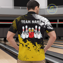 Load image into Gallery viewer, Yellow Funny Beer Bowling Shirts for Team Women Men Bowling Polo&amp;1/4 Zip Bowl League MBL254