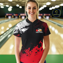 Load image into Gallery viewer, Red Funny Beer Bowling Shirts for Team Women Men Bowling Polo&amp;1/4 Zip Bowl League MBL254