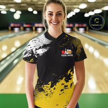 Load image into Gallery viewer, Yellow Funny Beer Bowling Shirts for Team Women Men Bowling Polo&amp;1/4 Zip Bowl League MBL254