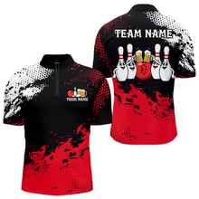 Load image into Gallery viewer, Red Funny Beer Bowling Shirts for Team Women Men Bowling Polo&amp;1/4 Zip Bowl League MBL254