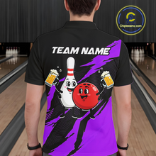 Load image into Gallery viewer, Purple Funny Beer Bowling Shirts Beer Bowling Jersey Team Women Men Bowl League MBL258