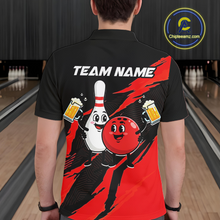 Load image into Gallery viewer, Red Funny Beer Bowling Shirts Beer Bowling Jersey Team Women Men Bowl League MBL258