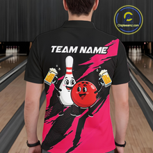 Load image into Gallery viewer, Pink Funny Beer Bowling Shirts Beer Bowling Jersey Team Women Men Bowl League MBL258