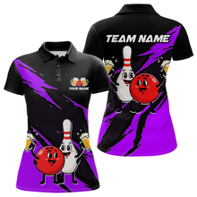 Load image into Gallery viewer, Purple Funny Beer Bowling Shirts Beer Bowling Jersey Team Women Men Bowl League MBL258