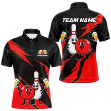 Load image into Gallery viewer, Red Funny Beer Bowling Shirts Beer Bowling Jersey Team Women Men Bowl League MBL258