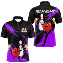 Load image into Gallery viewer, Purple Funny Beer Bowling Shirts Beer Bowling Jersey Team Women Men Bowl League MBL258
