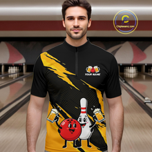 Load image into Gallery viewer, Yellow Funny Beer Bowling Shirts Beer Bowling Jersey Team Women Men Bowl League MBL258