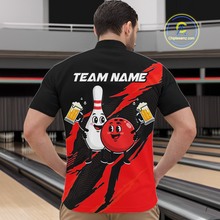 Load image into Gallery viewer, Red Funny Beer Bowling Shirts Beer Bowling Jersey Team Women Men Bowl League MBL258