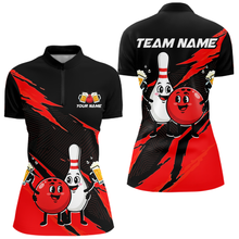 Load image into Gallery viewer, Red Funny Beer Bowling Shirts Beer Bowling Jersey Team Women Men Bowl League MBL258