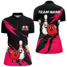 Load image into Gallery viewer, Pink Funny Beer Bowling Shirts Beer Bowling Jersey Team Women Men Bowl League MBL258