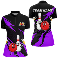 Load image into Gallery viewer, Purple Funny Beer Bowling Shirts Beer Bowling Jersey Team Women Men Bowl League MBL258