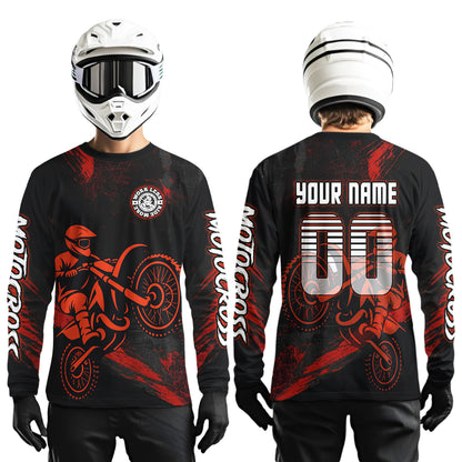 Orange Motocross Jersey for Kid Women Men Custom Dirt Bike Shirts Moto Racing Shirt XM427