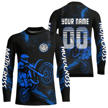 Blue Motocross Jersey for Kid Women Men Custom Dirt Bike Shirts Moto Racing Shirt XM427