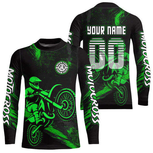 Green Motocross Jersey for Kid Women Men Custom Dirt Bike Shirts Moto Racing Shirt XM427