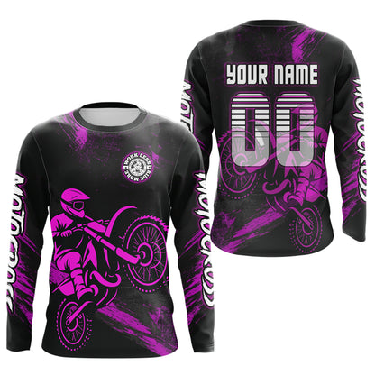 Purple Motocross Jersey for Kid Women Men Custom Dirt Bike Shirts Moto Racing Shirt XM427