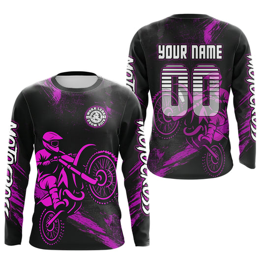 Purple Motocross Jersey for Kid Women Men Custom Dirt Bike Shirts Moto Racing Shirt XM427