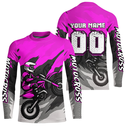 Purple Motocross Jersey Men Women Kid Custom Dirt Bike Shirts Motorcycle Riding Shirt XM433
