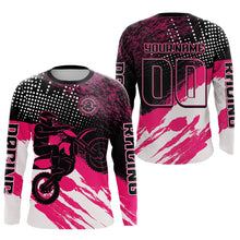 Load image into Gallery viewer, Custom Pink Motocross Racing Jersey for Men Women Kid Dirt Bike Shirts Riding Shirt XM445