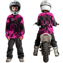 Load image into Gallery viewer, Pink Flaming Motocross Racing Jersey Men Women Kid Dirt Bike Shirts Motorcycle Shirt XM447