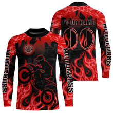 Load image into Gallery viewer, Red Flaming Motocross Racing Jersey Men Women Kid Dirt Bike Shirts Motorcycle Shirt XM447