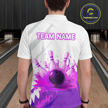 Load image into Gallery viewer, Watercolor Purple Bowling Shirts for Women Men Custom Bowling Jerseys for Team MBL218
