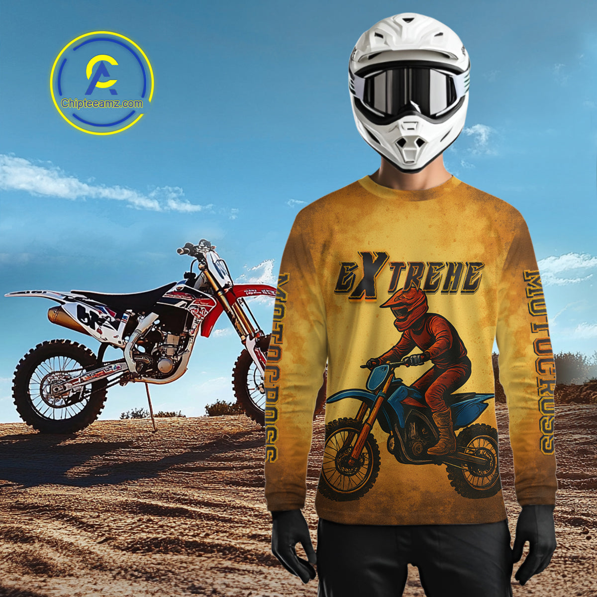 Smoke Motocross Jersey Custom Orange Dirt Bike Shirts for Men Kid Women Racing Jersey XM409