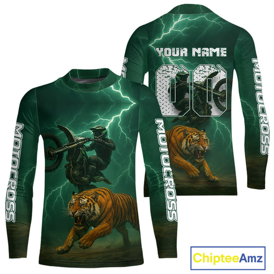 Lightning Tiger Motocross Jersey Custom Dirt Bike Shirts for Men Kid Women Riding Shirt XM407