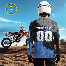 Load image into Gallery viewer, Blue Custom Motocross Racing Jersey for Kid Men Women Dirt Bike Shirts Moto Shirt XM478
