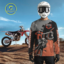 Load image into Gallery viewer, Orange Custom Motocross Racing Jersey for Kid Men Women Dirt Bike Shirts Moto Shirt XM478