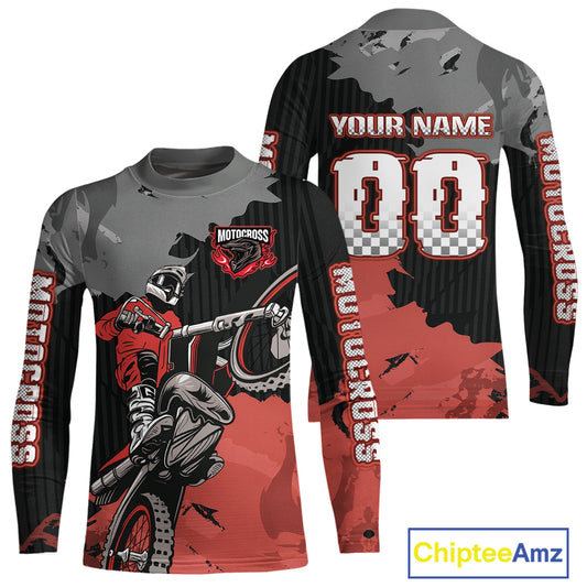 Red Custom Motocross Racing Jersey for Kid Men Women Dirt Bike Shirts Moto Shirt XM478