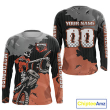 Load image into Gallery viewer, Orange Custom Motocross Racing Jersey for Kid Men Women Dirt Bike Shirts Moto Shirt XM478
